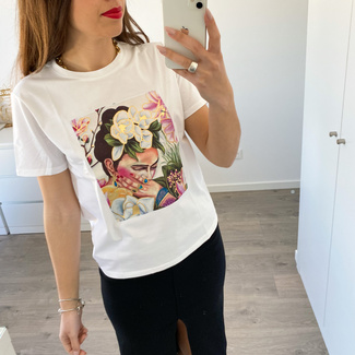 Camiseta Frida Pensando manga corta 